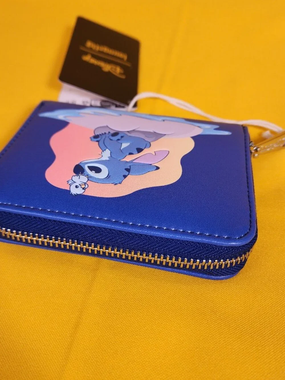 Loungefly Disney Lilo & Stitch Blue Bird & Stitch Sunset Beach Zip Wallet NEW